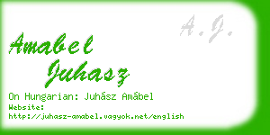amabel juhasz business card